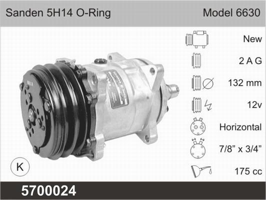 AHE 5700024 - Компрессор кондиционера autodnr.net