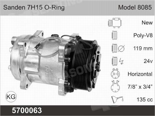 AHE 5700063 - Компрессор кондиционера autodnr.net