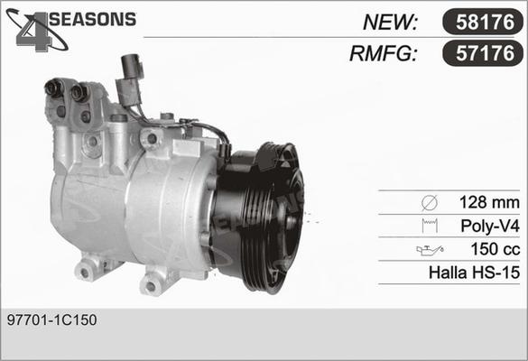 AHE 57176 - Компрессор кондиционера autodnr.net