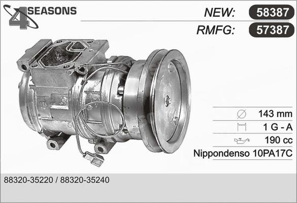 AHE 57387 - Компрессор кондиционера autodnr.net