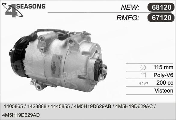 AHE 67120 - Компрессор кондиционера autodnr.net