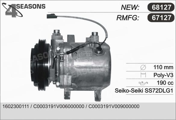 AHE 67127 - Компрессор кондиционера autodnr.net