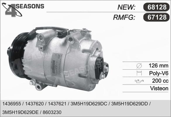 AHE 67128 - Компресор, кондиціонер autocars.com.ua