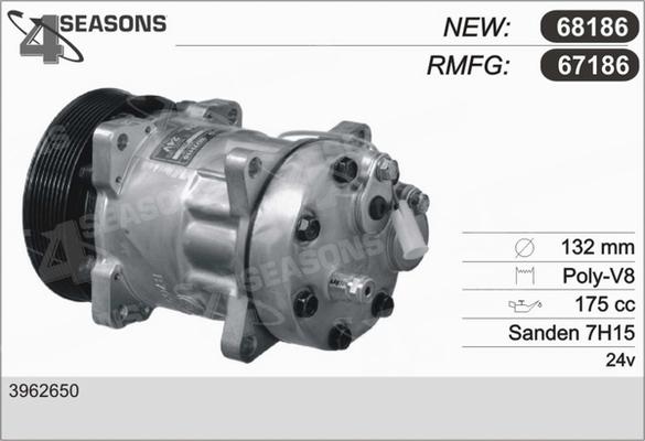 AHE 67186 - Компрессор кондиционера autodnr.net