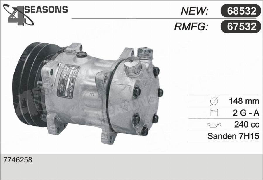 AHE 67532 - Компресор, кондиціонер autocars.com.ua