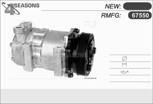 AHE 67550 - Компрессор кондиционера autodnr.net