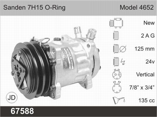 AHE 67588 - Компресор, кондиціонер autocars.com.ua