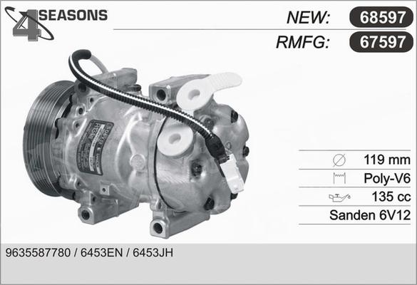 AHE 67597 - Компрессор кондиционера autodnr.net