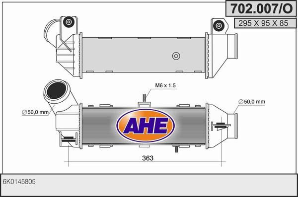 AHE 702.007/O - Интеркулер autocars.com.ua