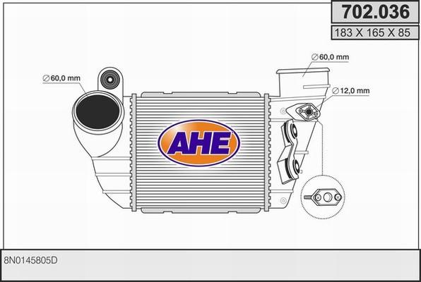 AHE 702.036 - Интеркулер autocars.com.ua