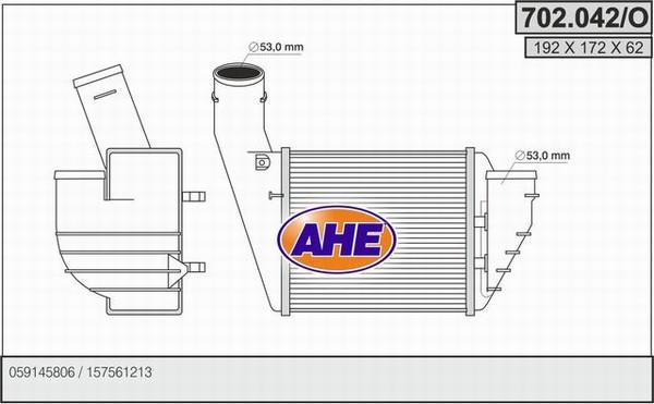 AHE 702.042/O - Интеркулер autocars.com.ua