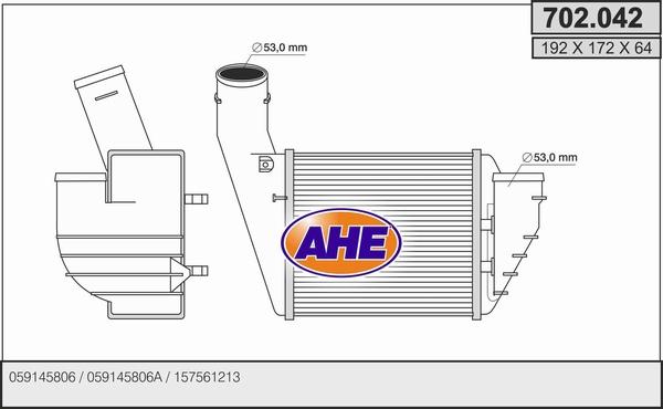 AHE 702.042 - Интеркулер autocars.com.ua