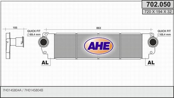 AHE 702.050 - Интеркулер autocars.com.ua