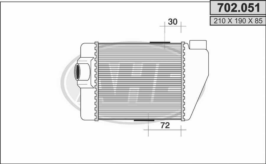 AHE 702051 - Интеркулер autocars.com.ua