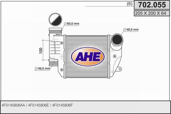 AHE 702.055 - Интеркулер autocars.com.ua