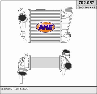 AHE 702.057 - Интеркулер autocars.com.ua