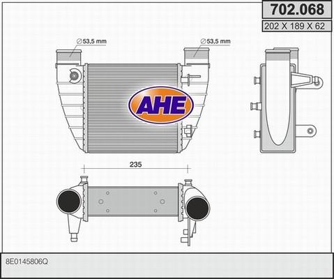 AHE 702.068 - Интеркулер autocars.com.ua