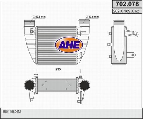 AHE 702.078 - Интеркулер autocars.com.ua