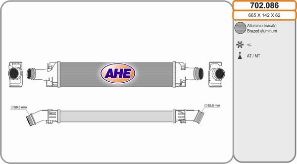 AHE 702.086 - Интеркулер autocars.com.ua