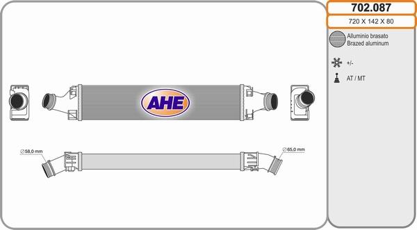 AHE 702.087 - Интеркулер autocars.com.ua