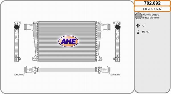 AHE 702.092 - Интеркулер autocars.com.ua