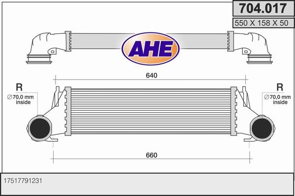 AHE 704.022 - Интеркулер autocars.com.ua