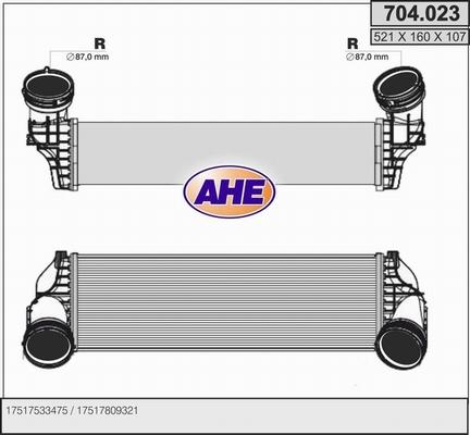 AHE 704.023 - Интеркулер autocars.com.ua