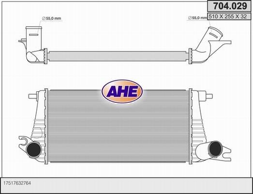 AHE 704.029 - Интеркулер autocars.com.ua