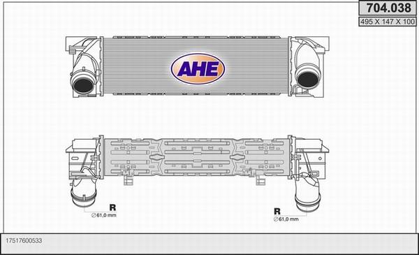 AHE 704.038 - Интеркулер autocars.com.ua