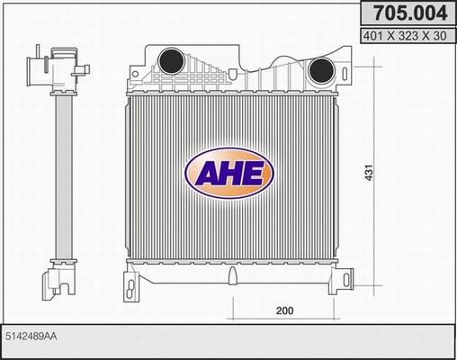 AHE 705.004 - Интеркулер autocars.com.ua