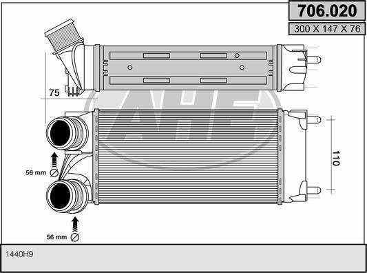 AHE 706.020 - Интеркулер autocars.com.ua