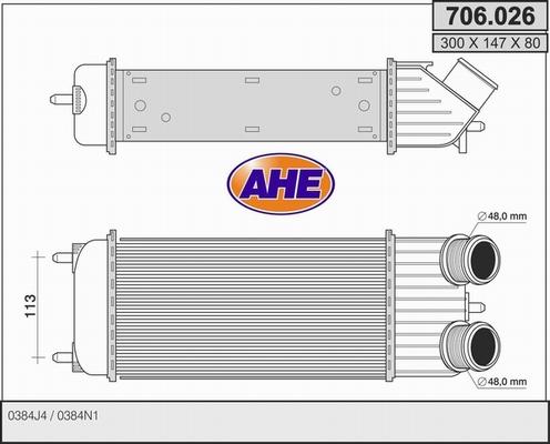 AHE 706.026 - Интеркулер autocars.com.ua