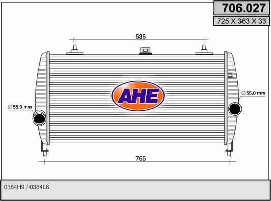 AHE 706.027 - Интеркулер autocars.com.ua