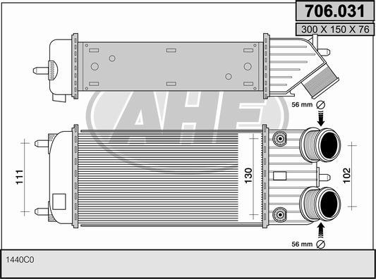 AHE 706.031 - Интеркулер autocars.com.ua