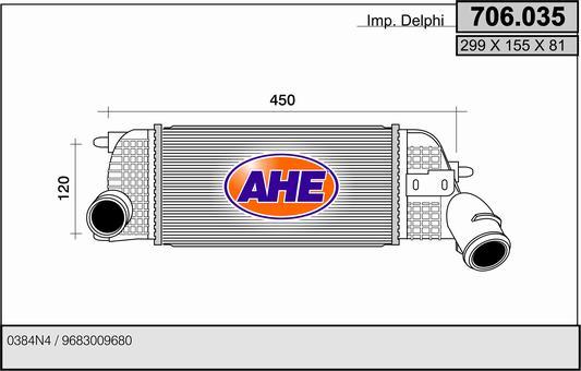 AHE 706.035 - Интеркулер autocars.com.ua