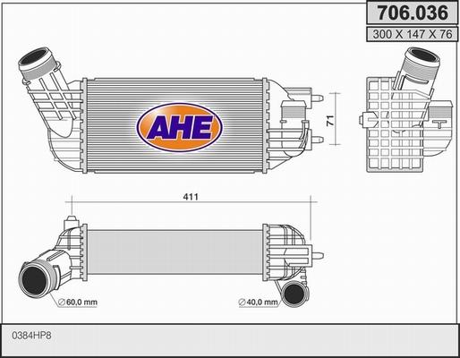 AHE 706.036 - Интеркулер autocars.com.ua