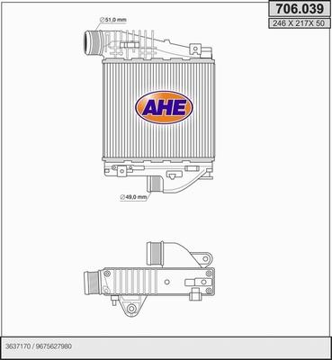 AHE 706.039 - Интеркулер autocars.com.ua