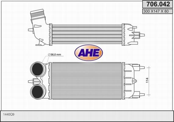 AHE 706.042 - Интеркулер autocars.com.ua