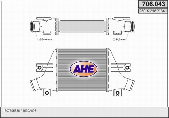 AHE 706.043 - Интеркулер autocars.com.ua