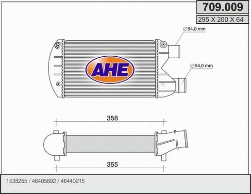 AHE 709.009 - Интеркулер autocars.com.ua