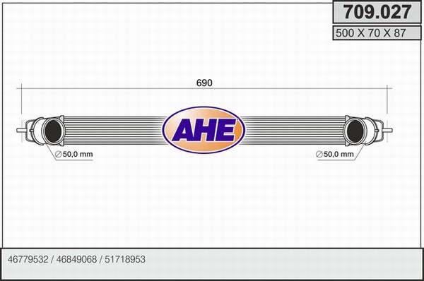 AHE 709.027 - Интеркулер autocars.com.ua