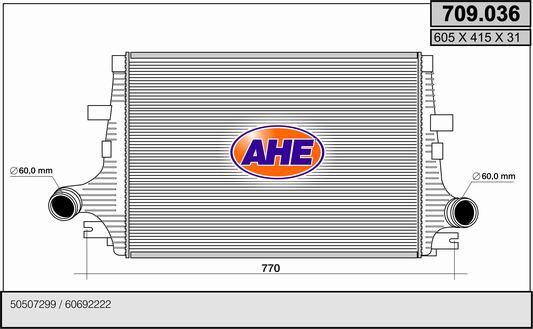 AHE 709.036 - Интеркулер autocars.com.ua