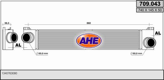 AHE 709.043 - Интеркулер autocars.com.ua