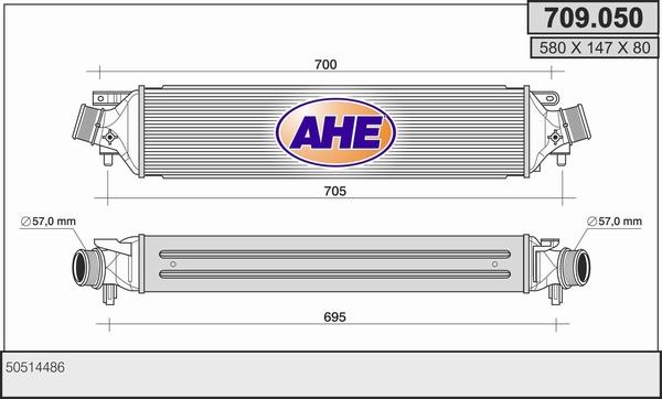 AHE 709.050 - Интеркулер autocars.com.ua