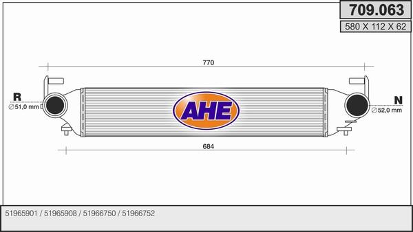 AHE 709.063 - Интеркулер autocars.com.ua