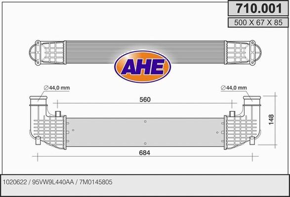 AHE 710.001 - Интеркулер autocars.com.ua