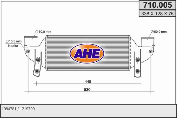 AHE 710.005 - Интеркулер autocars.com.ua