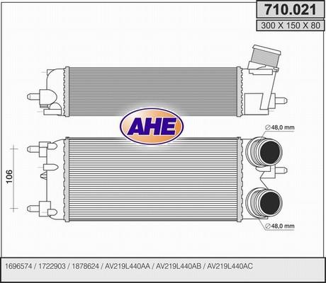 AHE 710.021 - Интеркулер autocars.com.ua