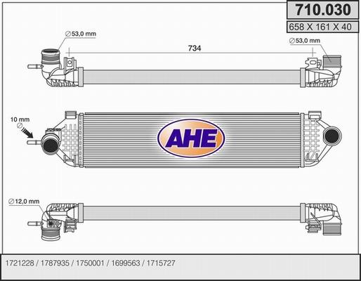 AHE 710.030 - Интеркулер autocars.com.ua