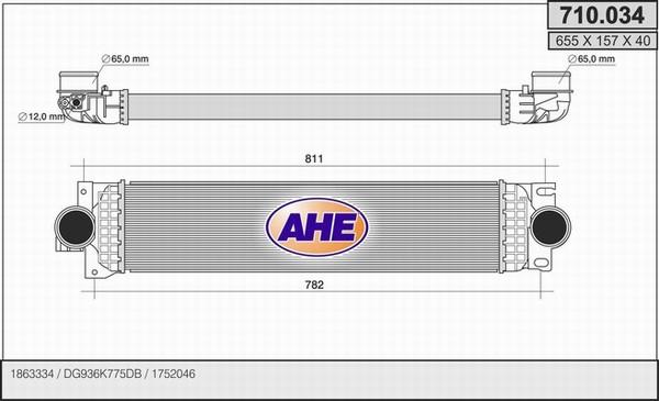 AHE 710.034 - Интеркулер autocars.com.ua